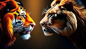 Tiger vs. Lion Battle